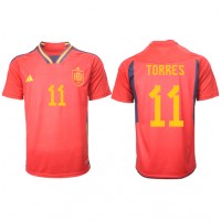 Spanien Ferran Torres #11 Hemmatröja VM 2022 Korta ärmar